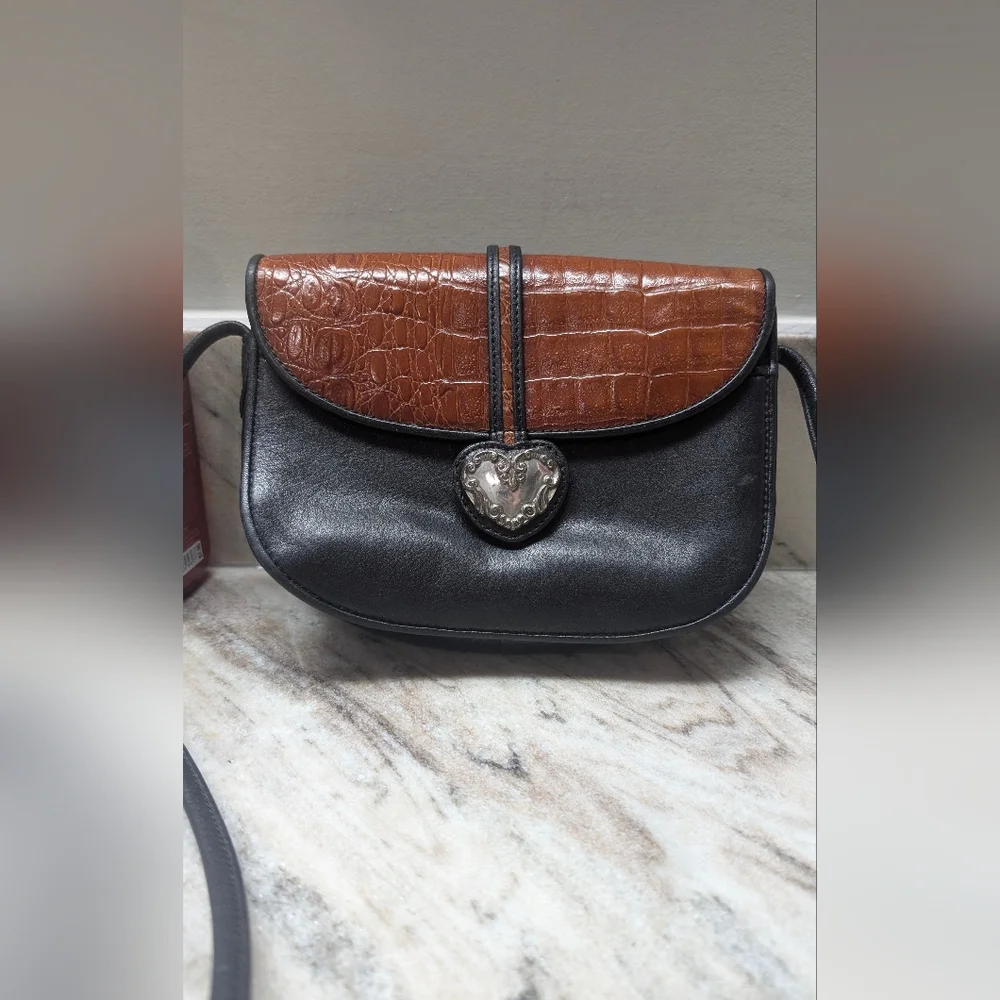 Brighton Vintage Crossbody Leather Bag - Picture 1 of 3